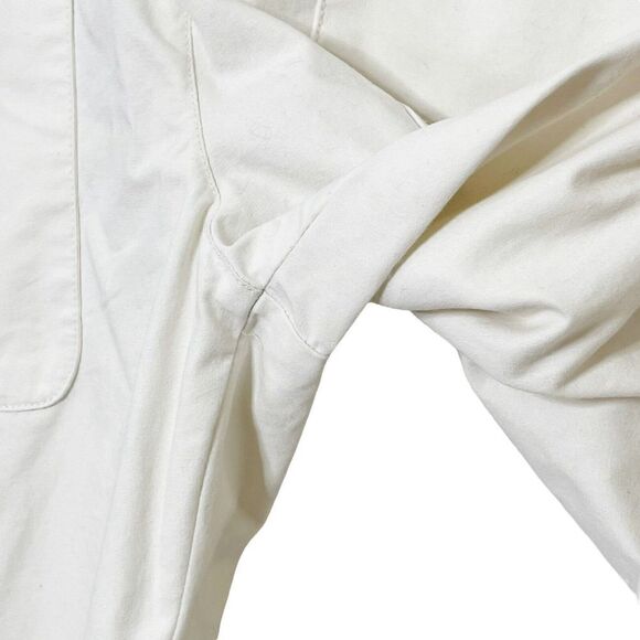 ba&sh Ecru Cotton Stone Pants Women’s Size Small Cropped Paperbag High Rise - Picture 4 of 14